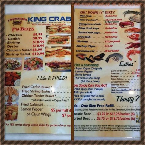 Online Menu of Louisiana King Crab-CLOSED Restaurant, Duncanville, Texas, 75116 - Zmenu