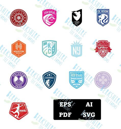 NWSL Team Logos Vector Files - Etsy