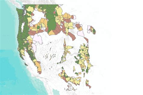 Forest Fragmentation in the western USA | Data Basin