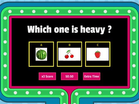 Heavy and Light - Gameshow quiz