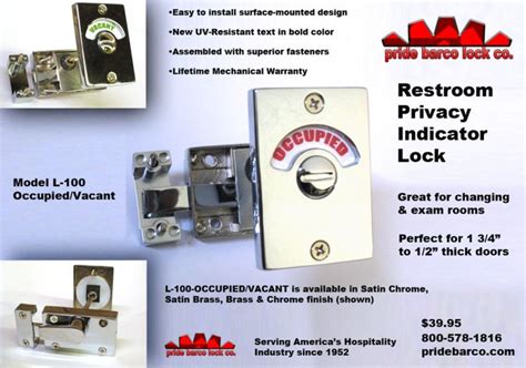 L-100 INDICATOR | Privacy lock, Barco, Amazing bathrooms