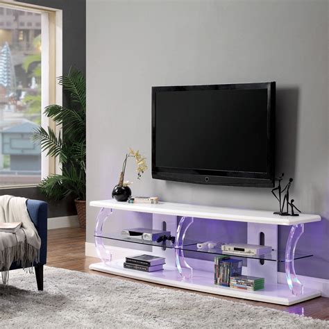 Furniture of America Daley Modern White 60-inch LED TV Stand - Walmart.com