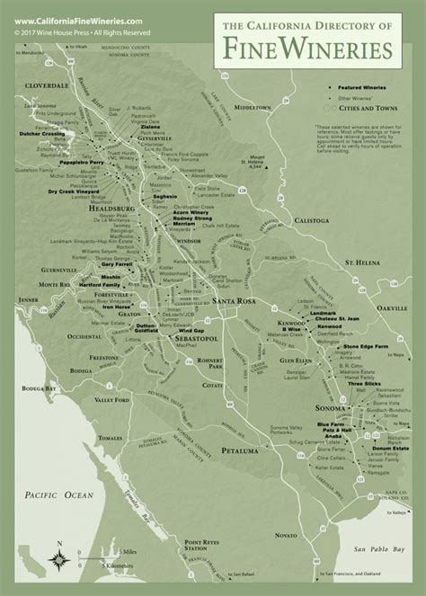 Sonoma County Map Of California Fine Wineries – Map Of Wineries In Sonoma County California ...