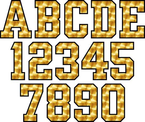 Gold leaf Printed Letters and Number Decals | Powercall Sirens LLC