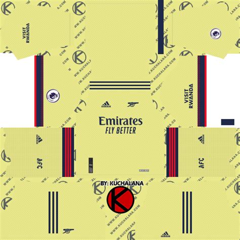 Arsenal 2021-22 Adidas Kit - DLS2019 - Kuchalana