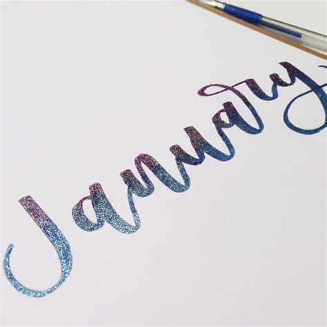 Hello January Calligraphy - Calligraphy and Art