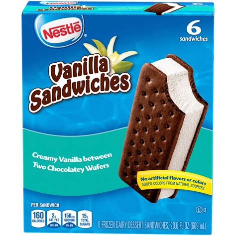 Nestle Vanilla Ice Cream Sandwiches, 6 CT - CVS Pharmacy