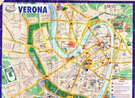 Map of Verona, Italy