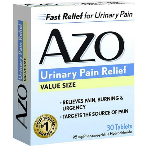 AZO Urinary Pain Relief Tablets 30 ea (Pack of 4) - Walmart.com - Walmart.com