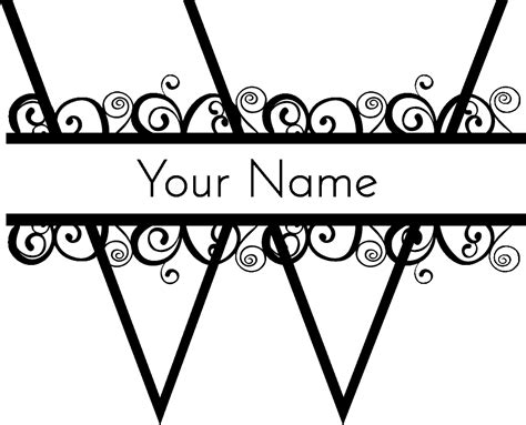 Letter W Monogram | Customize Online | Instant Download