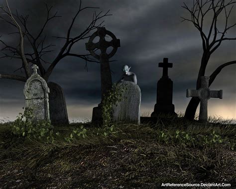 Free Stock Background: Creepy Cemetery by ArtReferenceSource on DeviantArt