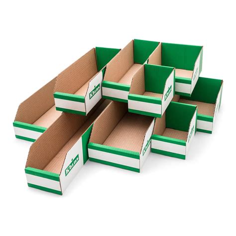 K-Bins Flat Pack Cardboard Parts Bins - 100mm High - Tufferman