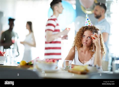 Bored woman party hi-res stock photography and images - Alamy