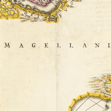 Old Map of the Strait of Magellan 1640 Ancient Map Fine - Etsy