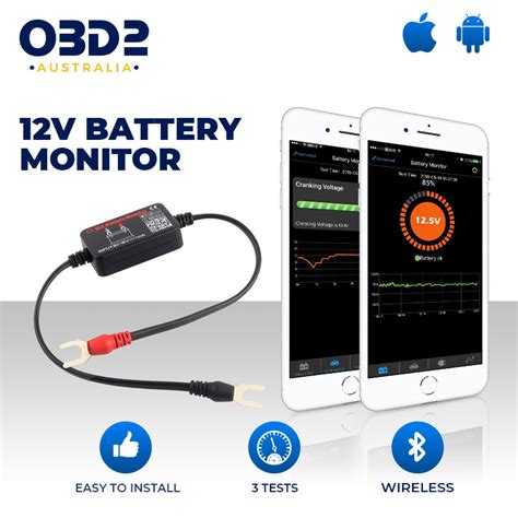 12V Battery Monitor Bluetooth Wireless – OBD2 Australia