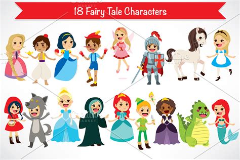 18 Fairy Tale Characters | Custom-Designed Illustrations ~ Creative Market