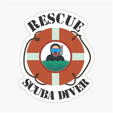 "Rescue Scuba Diver" Sticker for Sale by CreativeStrike | Redbubble