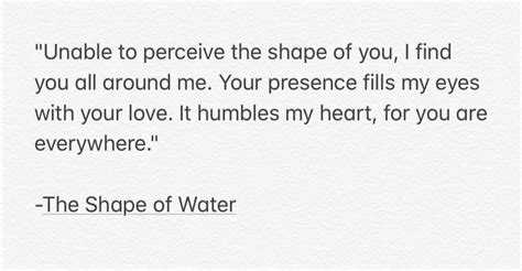 The Shape of Water | Water quotes, The shape of water, Love words