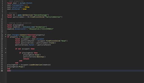 [BROKEN SCRIPT] Custom Seat Animation w/ a Particle Emitter - Scripting Support - Developer ...