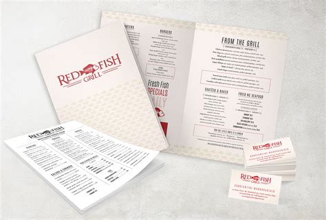 Red Fish Grill Menu on Behance