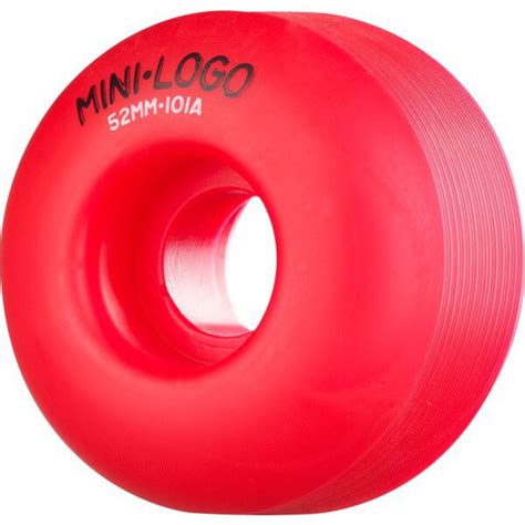 Mini Logo Skateboards C-Cut Red Skateboard Wheels - 52mm 101a (Set of 4)