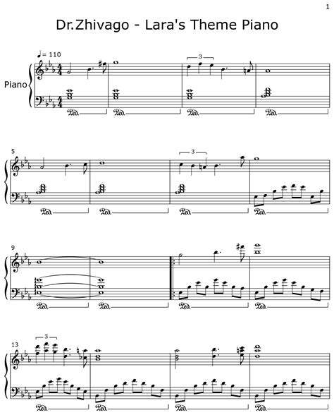 Dr.Zhivago - Lara's Theme Piano - Sheet music for Piano