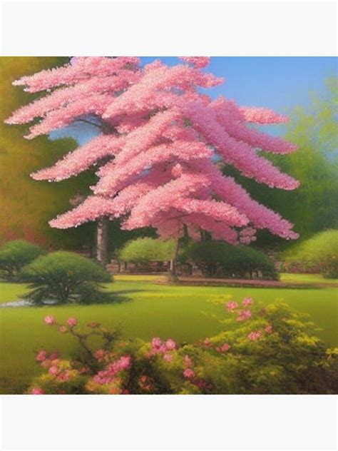 "Japanese Cherry Blossom - Oil Painting" Sticker for Sale by Solanka2020 | Redbubble