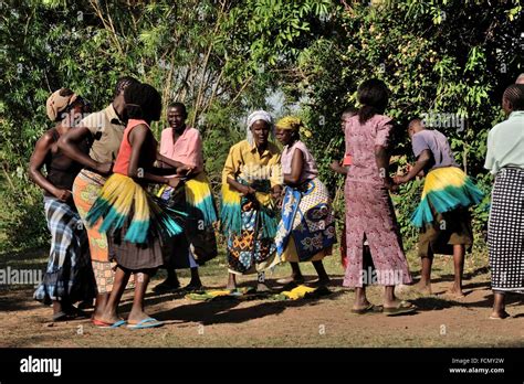 Women from Luo tribe celebrate a dance at Kit Mikayi, Lake Victoria, Kenya Stock Photo - Alamy