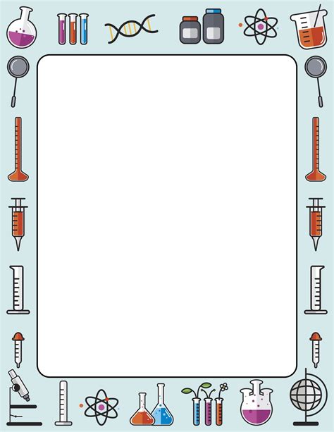 Science Borders - 10 Free PDF Printables | Printablee | Chemistry projects, Science writing ...