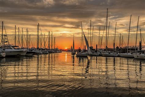 Charleston Harbor Marina Sunset Photograph by Donnie Whitaker - Pixels