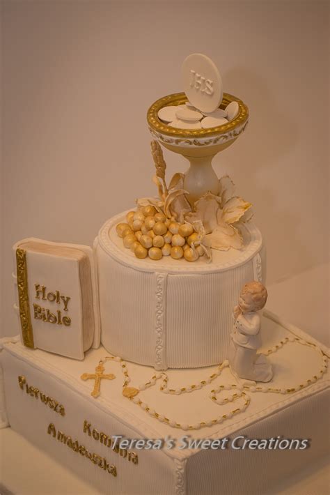 First Holy Communion Cake With Chalice And Bible ....all Edible And ...