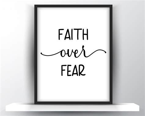 Faith Over Fear Printable Wall Art - Shark Printables