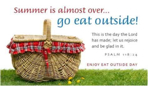 Free Eat Outside Day (8/31) eCard - eMail Free Personalized August ...