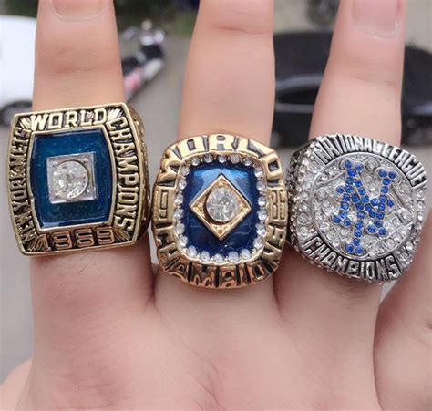 1969 1986 2015 New York Mets World Series Championship Rings Size 11