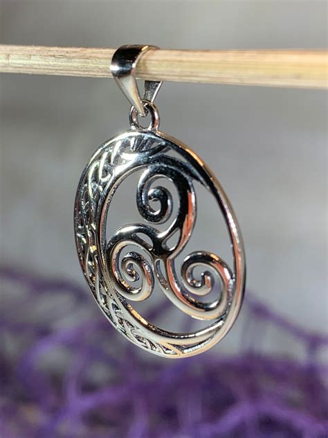 Triple Spiral Necklace, Celtic Jewelry, Irish Jewelry, Celtic Spiral Pendant, Norse Jewelry ...