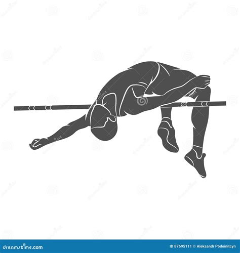 High jump athlete stock vector. Illustration of high - 87695111