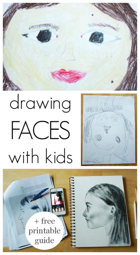 Drawing Faces for Kids (plus a FREE printable guide)