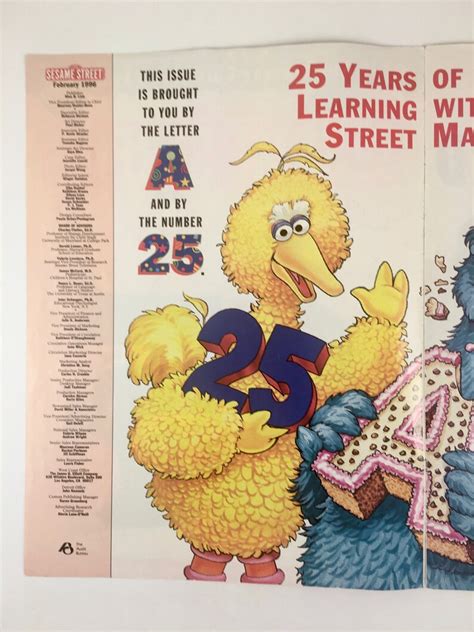 Sesame Street Magazine 25th Anniversary Big Bird Elmo The | Etsy