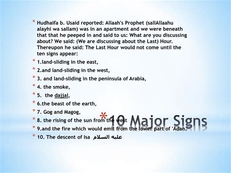 PPT - Major Signs of the Day of Judgment PowerPoint Presentation, free download - ID:2075346