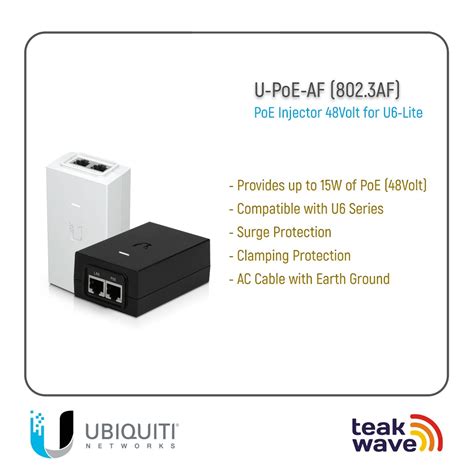 Jual Ubiquiti U-PoE-AF 802.3AF PoE Injector - Teakwave