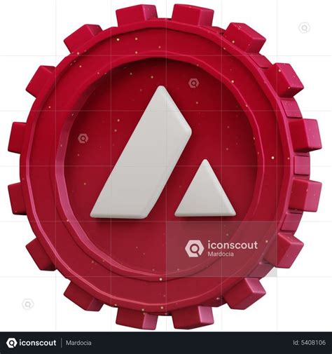 Premium Avalanche Coin 3D Icon download in PNG, OBJ or Blend format