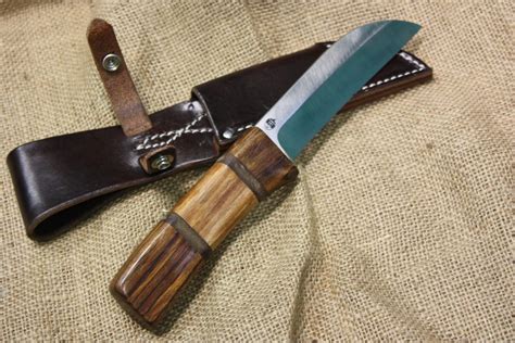 Viking Seax (blade style) or Boat Knife with Leather Sheath