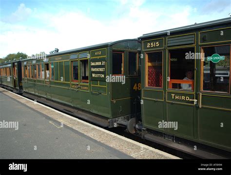 Isle of Wight Steam Railway SECR Coaches Stock Photo - Alamy