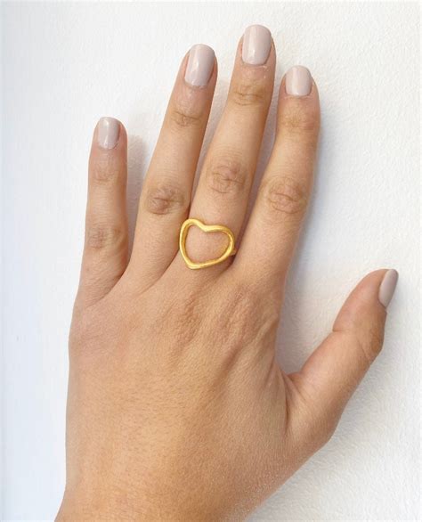 Love Heart Ring - 18K Gold Plated