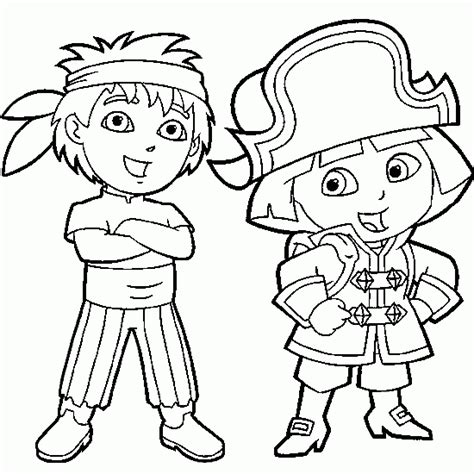 Dora And Diego Coloring Pages Printable Free free image download