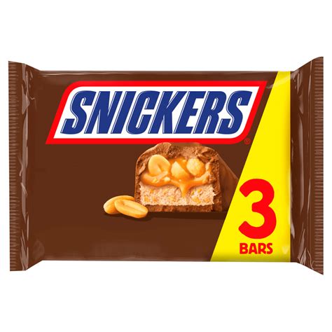 SNICKERS Chocolate Bars Multipack 3 x 41.7g | SNICKERS®