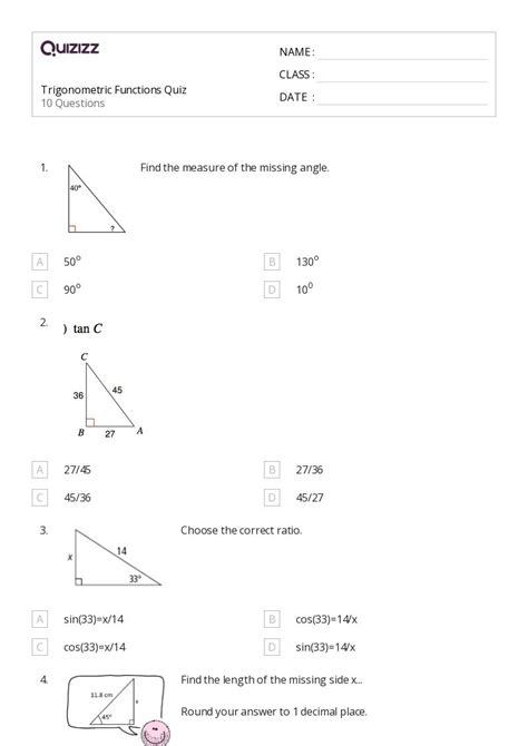 50+ second derivatives of trigonometric functions worksheets for 9th ...