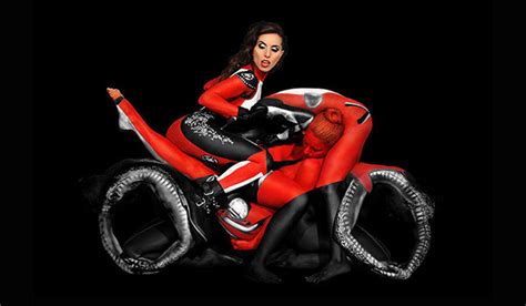 A Human Motorcycle In Body Paint by Trina Merry — Trina Merry