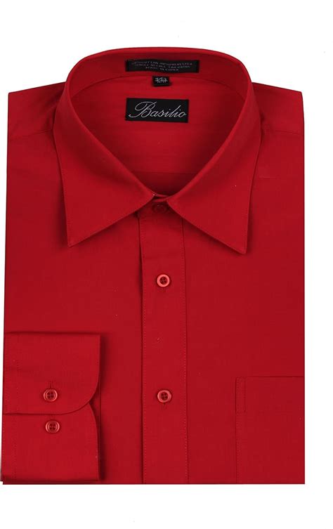 Basilio Men's Convertible Cuff Solid Dress Shirt | eBay