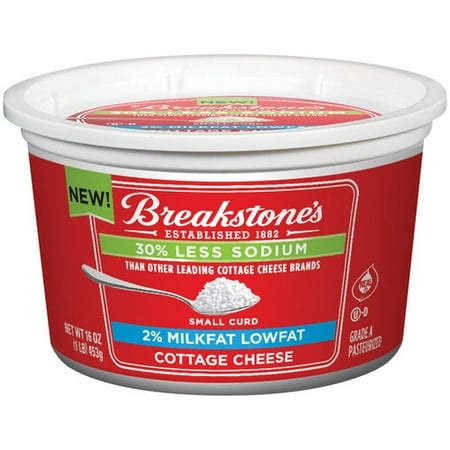 Breakstone's Lowfat 30% Less Sodium Cottage Cheese, 16 oz - Walmart.com